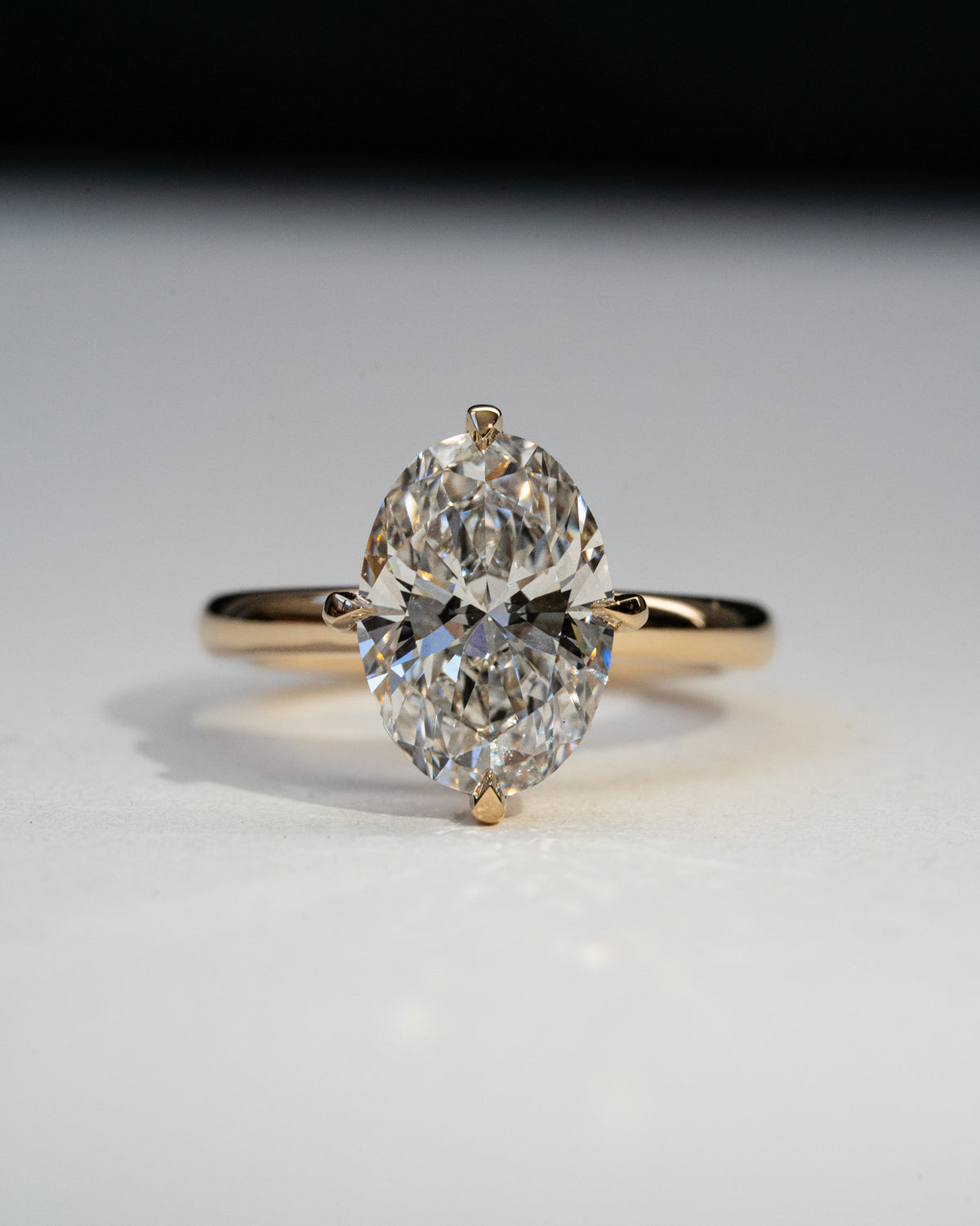Oval Diamond with Hidden Halo