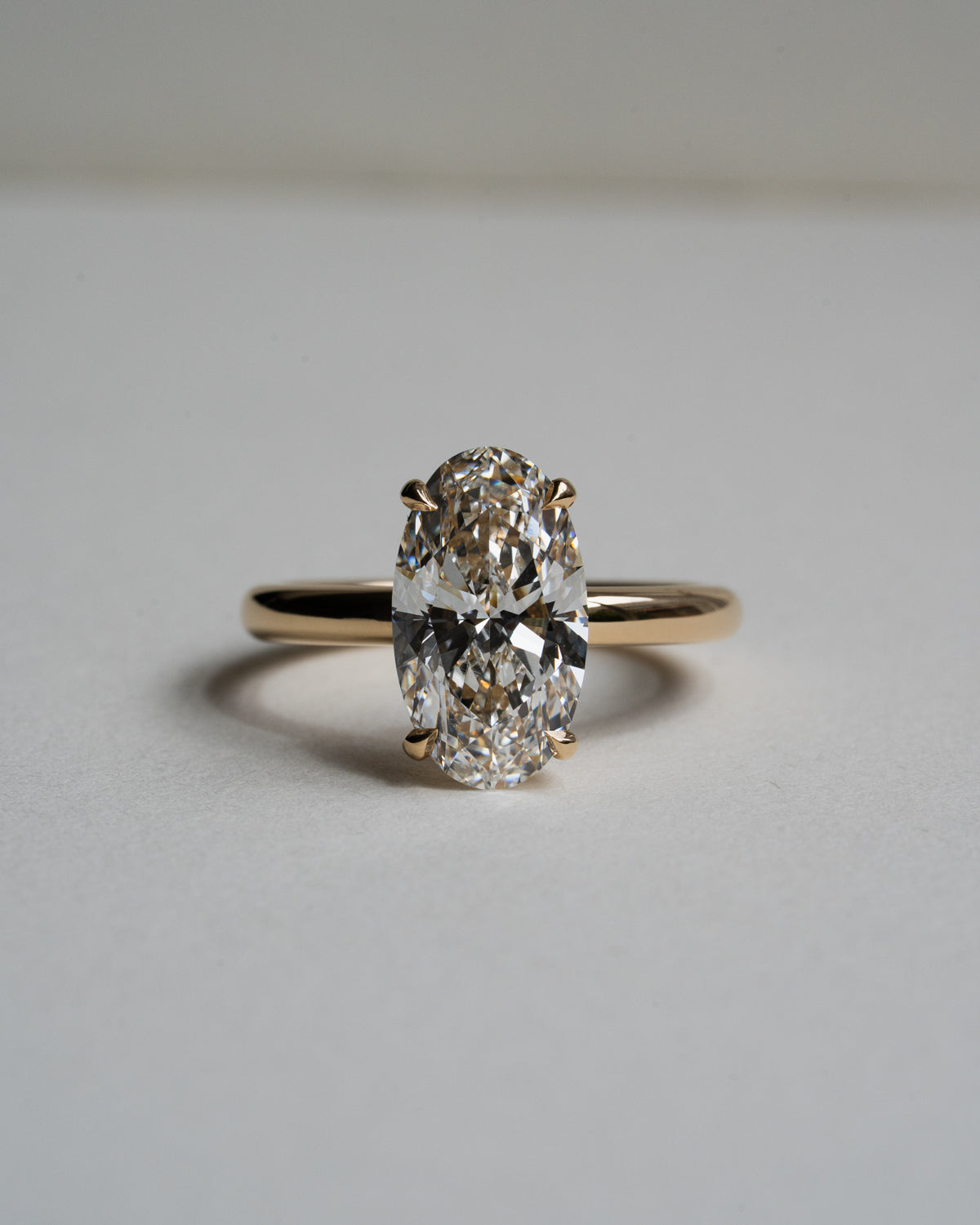 Moval Diamond Engagement Ring