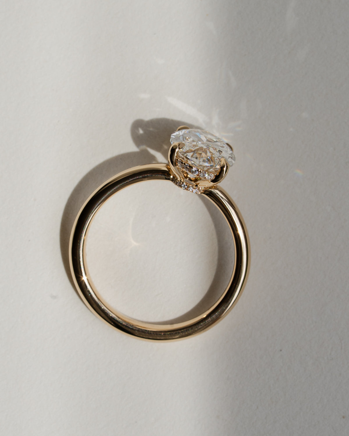 Moval Diamond Engagement Ring