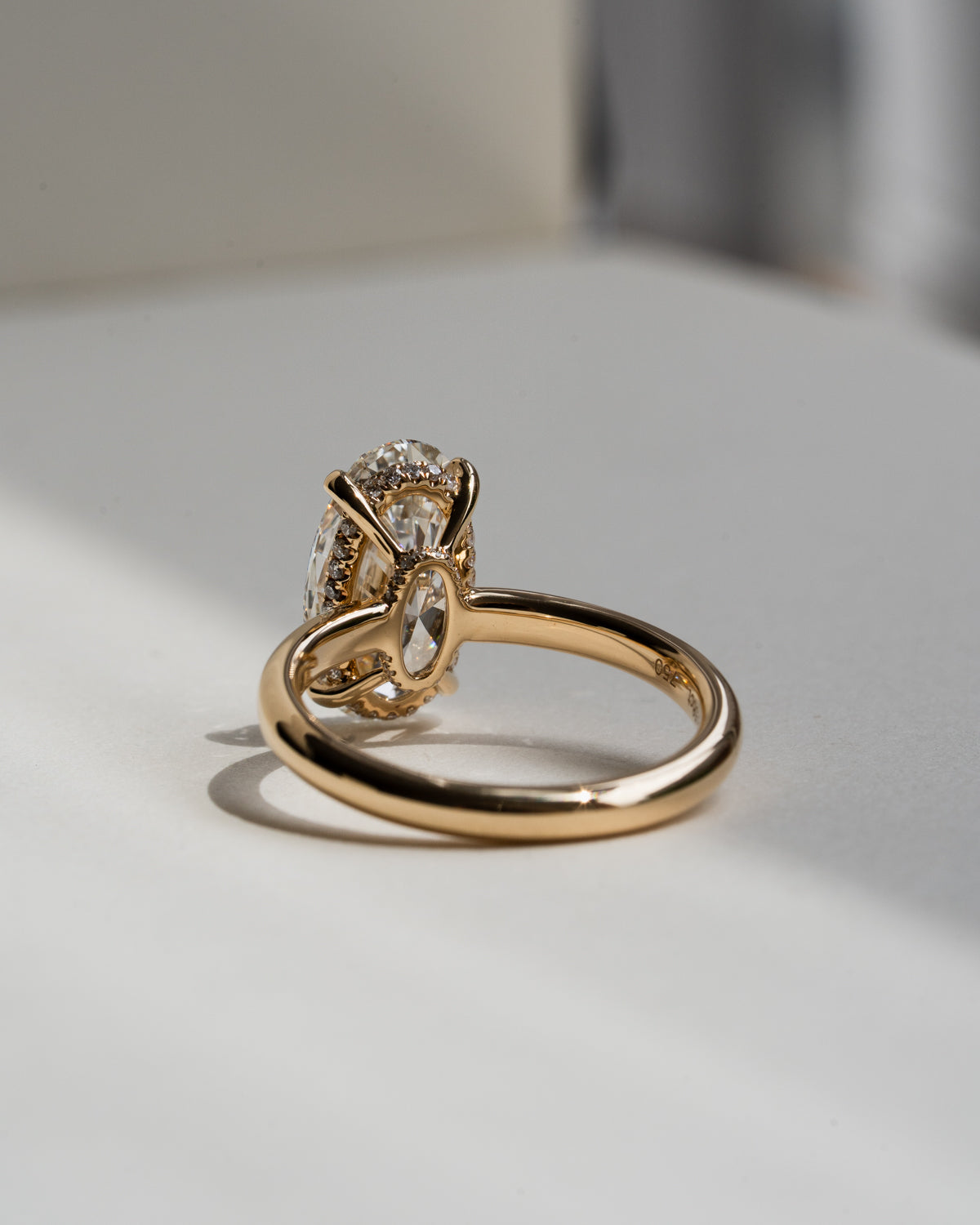 Moval Diamond Engagement Ring