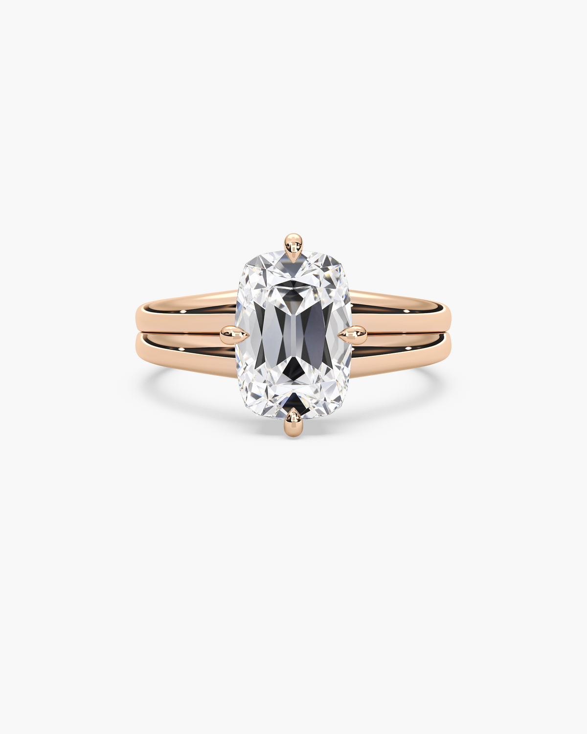 Sen (森) Ribbed Elongated Old Mine Cut Solitaire